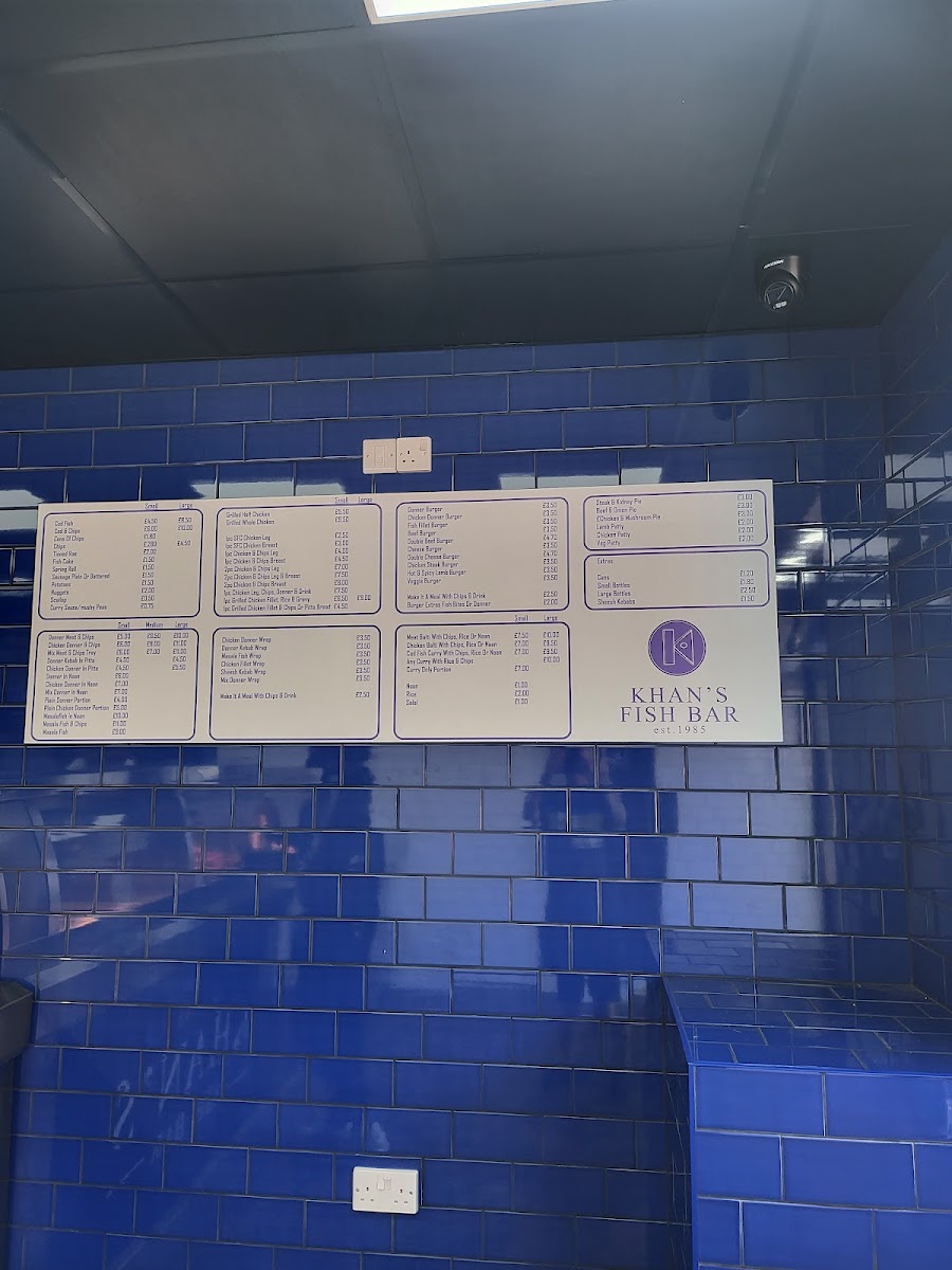 Khan's fish Bar Menu - Image 4